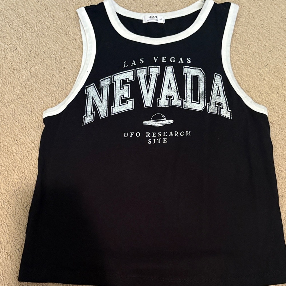 JEM Black and White Nevada Tank Top